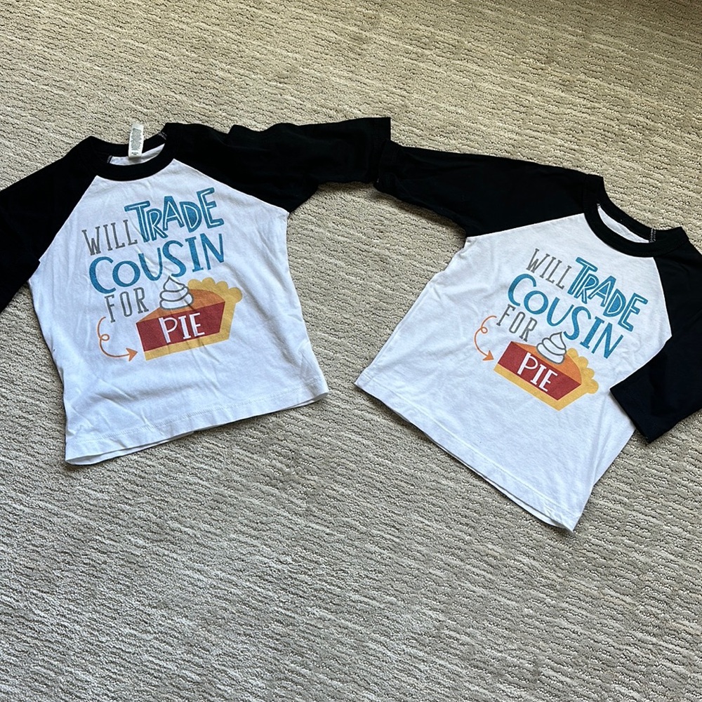 Kids Cousin shirt - Will trade cousin for pie. Thanksgiving